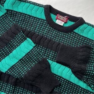 Vintage Striped Knit Sweater Size Medium